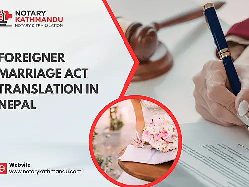Foreigner Marriage Act Translation in Nepal